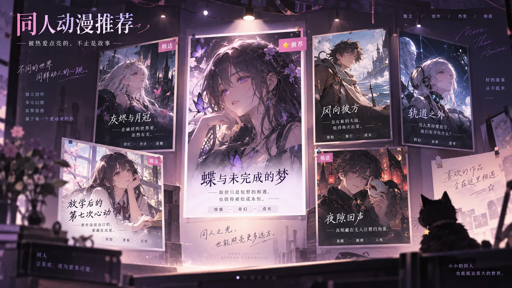 萤火书签同人漫画封面